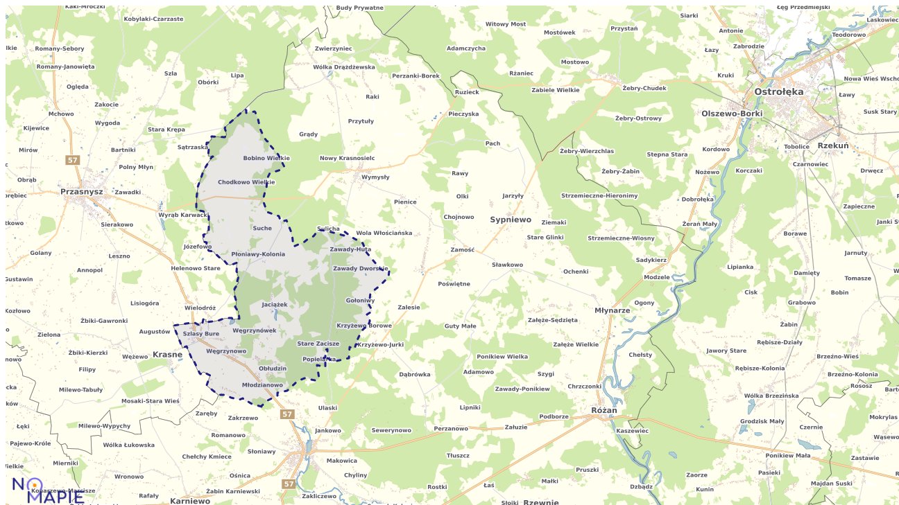 Geoportal działek Płoniaw-Bramury